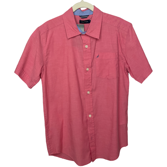 Camisa Nautica Manga Corta Rosado-Talla 10