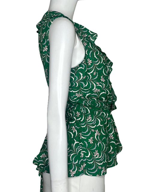 Blusa Max Studio Sin Mangas Flores Verde - Talla S