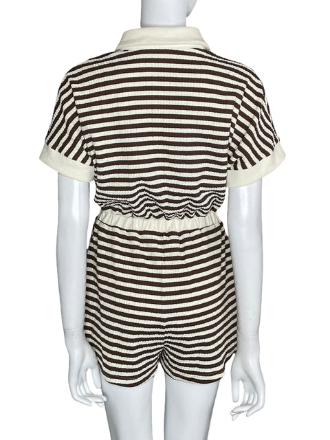 Romper She+Sky Rayas Beige-Talla S