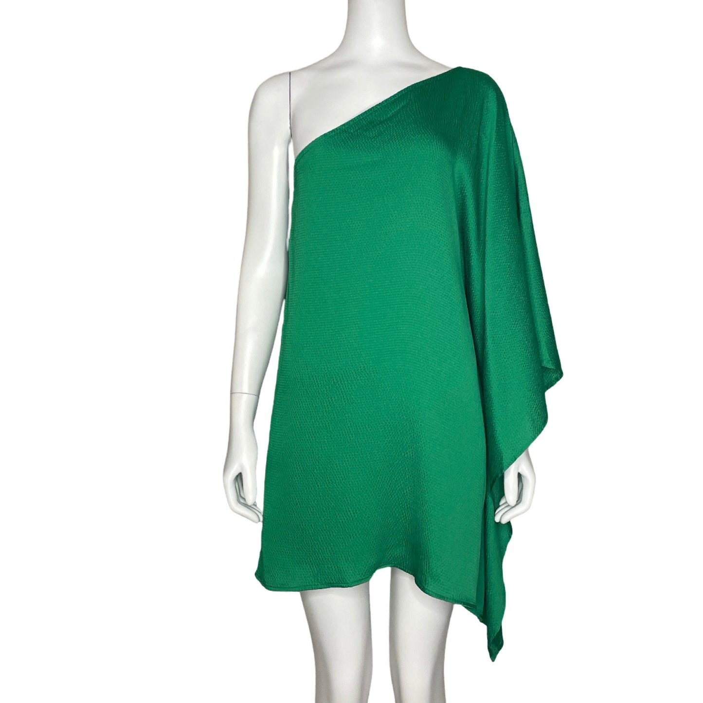 Vestido Tyche OneShoulder Fluido Verde-Talla S