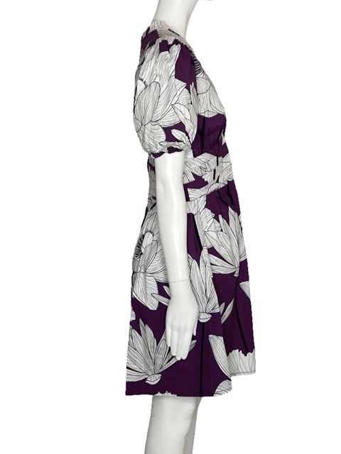 Vestido Melissa Martinez Mangas Puff Morado-Talla S
