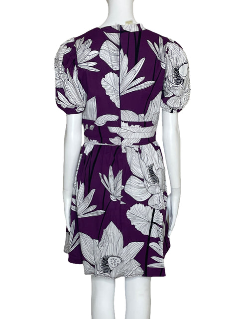 Vestido Melissa Martinez Mangas Puff Morado-Talla S