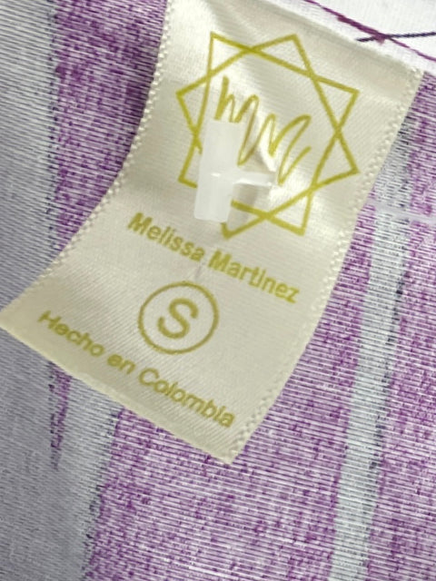 Vestido Melissa Martinez Mangas Puff Morado-Talla S