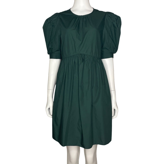 Vestido en saison Mangas Puff Verde-Talla S