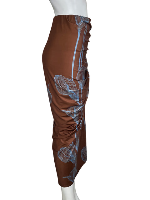 Falda Her.. Bottari Abertura Marrón-Talla M