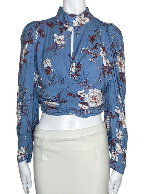 Blusa Suyana Cuello Alto Azul-Talla M