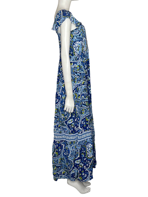 Vestido Sfera Casual Sin Mangas Estampado Azul - Talla L