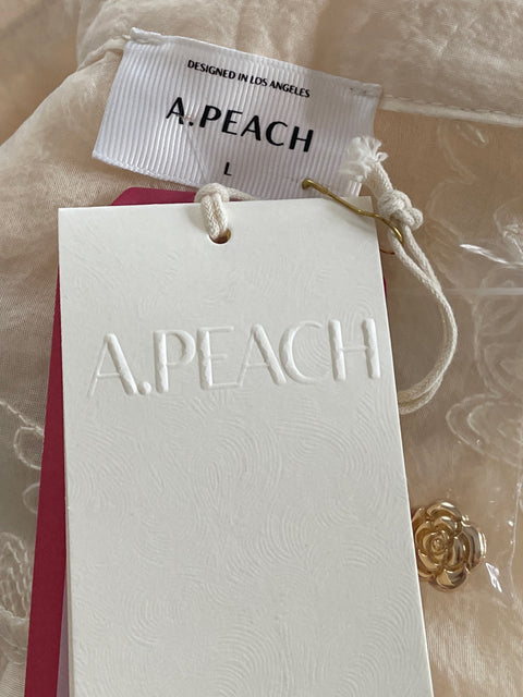 Vestido A. Peach Midi Camisero Beige-Talla L