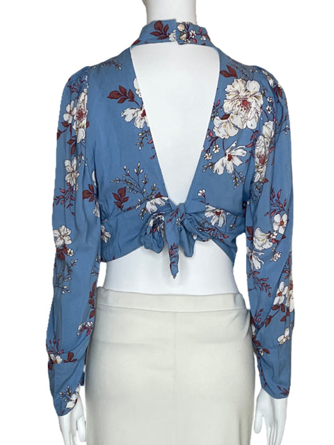 Blusa Suyana Cuello Alto Azul-Talla M