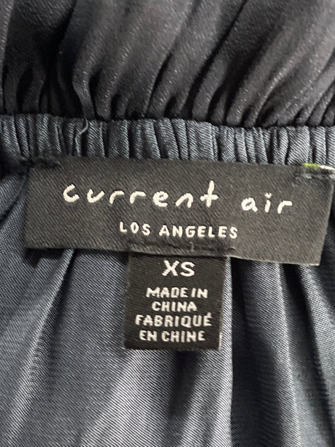 Vestido Current Air Mini Plisado Azul-Talla XS