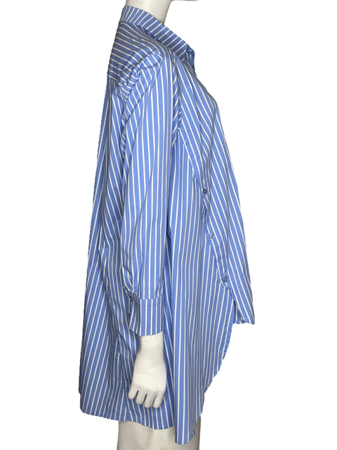 Camisa SensUniq Oversize Rayas Azul-Talla M