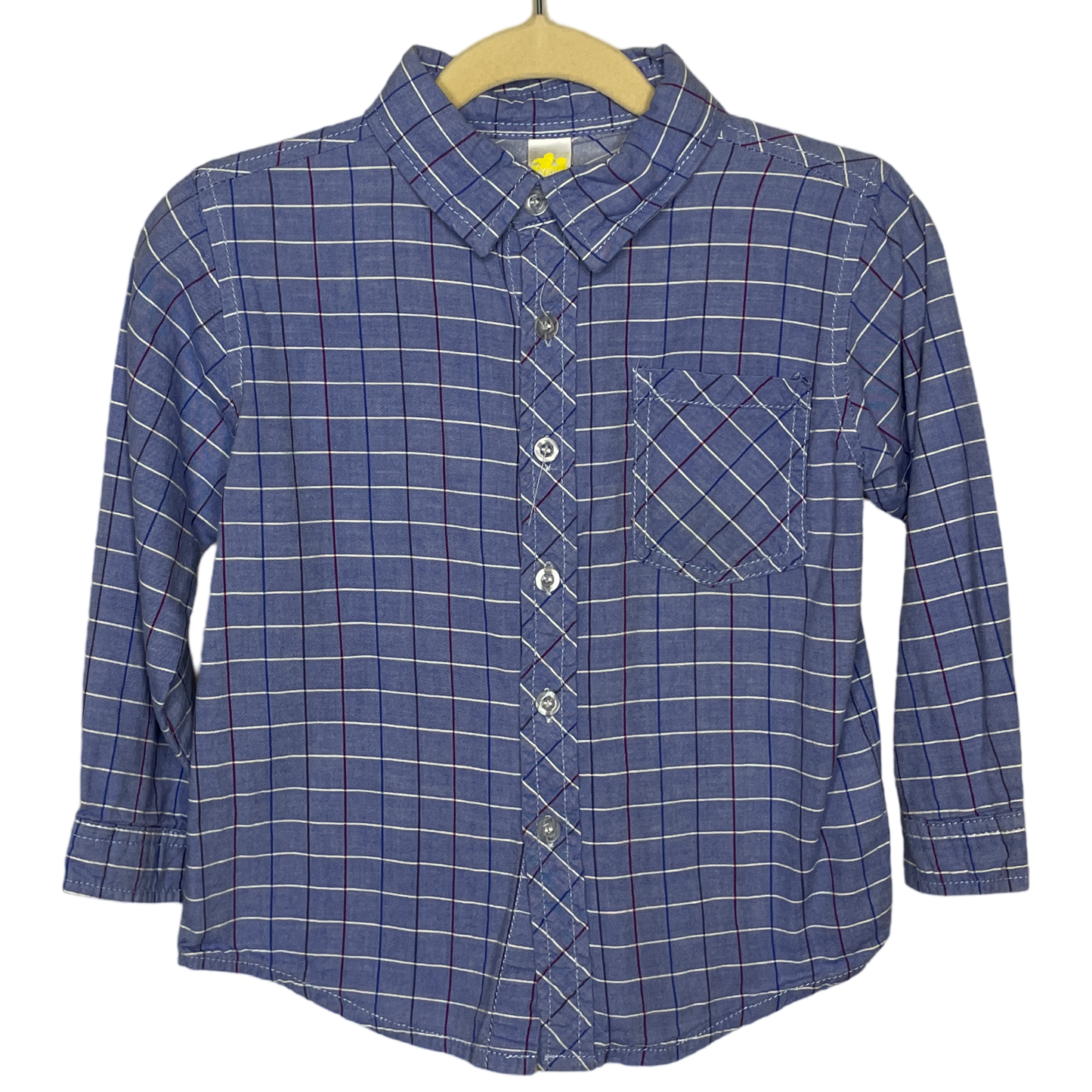 Camisa Kiwi Cuadros Azul-Talla 4