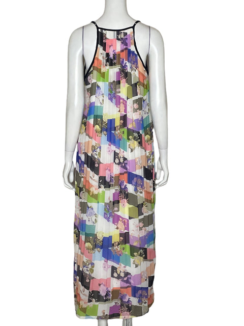 Vestido Bar III Plisado Sin Mangas Blanco - Talla XL