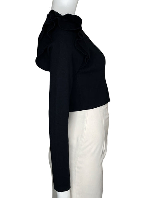 Top KatieJ NYC Manga Larga Negro-Talla M