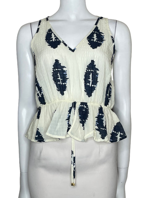 Top Fiory Estampado Sin Mangas Beige-Talla L