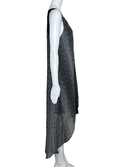 Vestido BCBG Sin Mangas Lunares Negro-Talla M