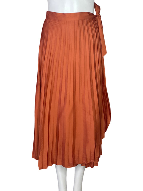 Falda Express Plizado Cruzado Naranjado-Talla M