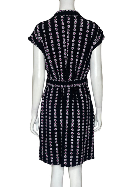 Vestido Emma & Michele Flores Negro - Talla 12