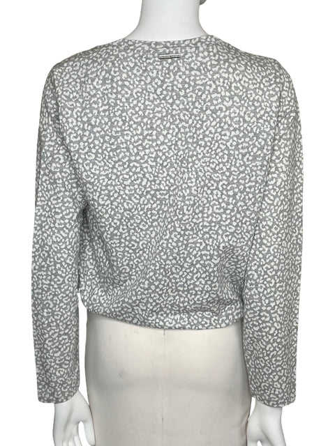 Sueter Michael Kors Animal Print Gris-Talla M