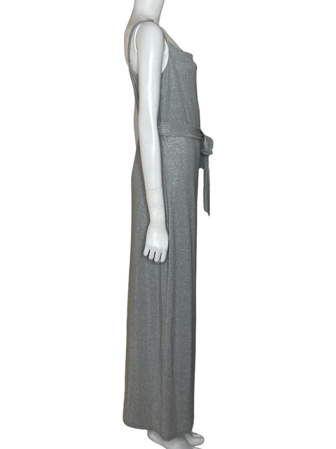 Vestido Express Tiras Brillante Plateado - Talla M