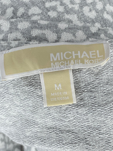 Sueter Michael Kors Animal Print Gris-Talla M