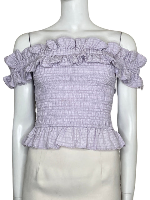 Top ASTR The Label Cuadros Morado-Talla S
