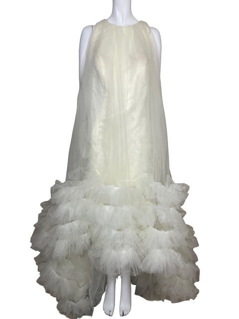 Vestido Tesoro TPS Tull Sin Mangas Blanco-Talla M