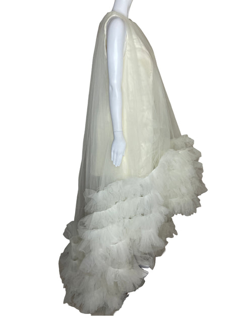 Vestido Tesoro TPS Tull Sin Mangas Blanco-Talla M