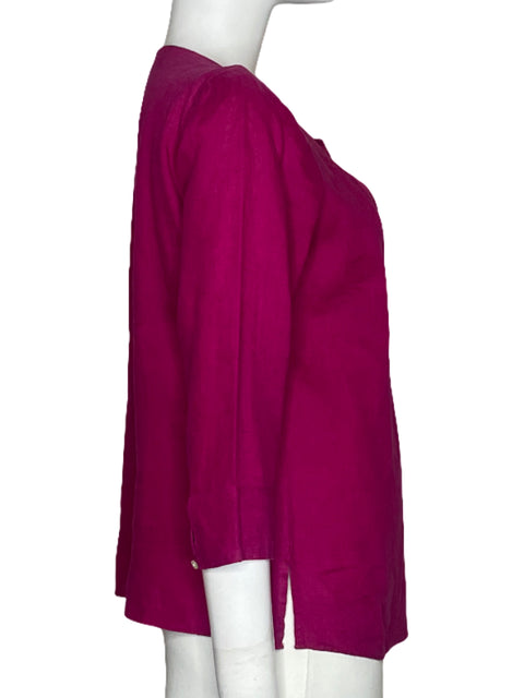 Blusa Ralph Lauren Bordados Fucsia - Talla XS