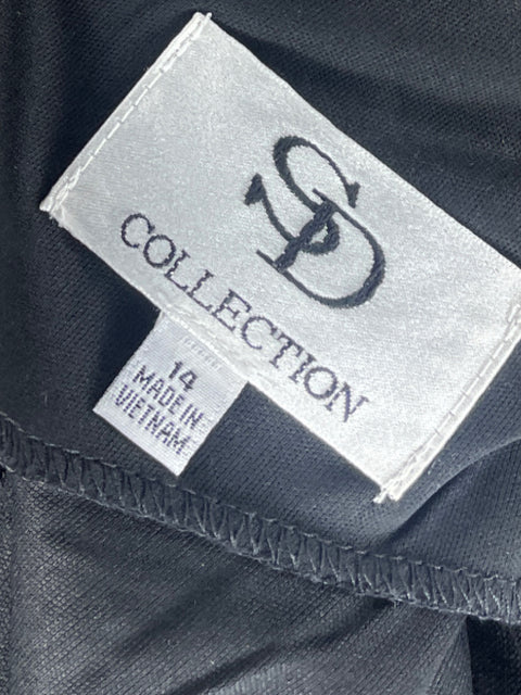 Vestido SD Collection Tiras Encaje Negro - Talla 14