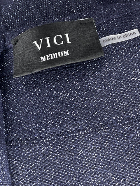 Vestido Vici Brillante Mini Azul-Talla M