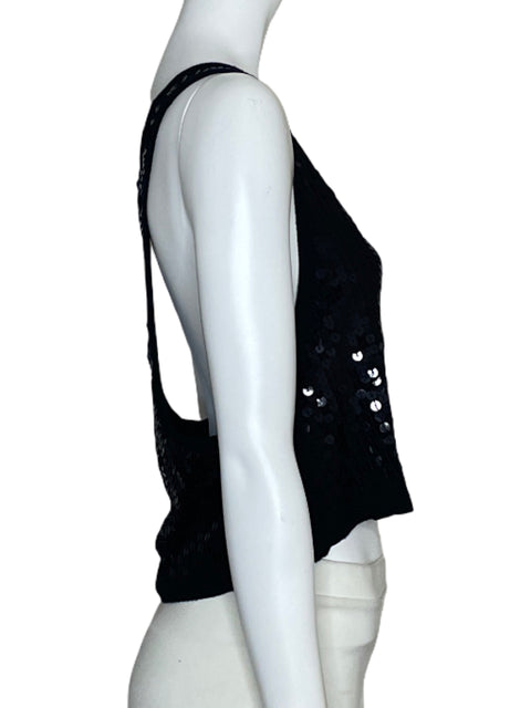 Top Urban Vibe Lentejuelas Negro-Talla L
