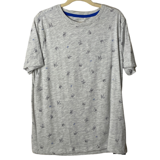 T-Shirt Old Navy Manos Gris-Talla 10