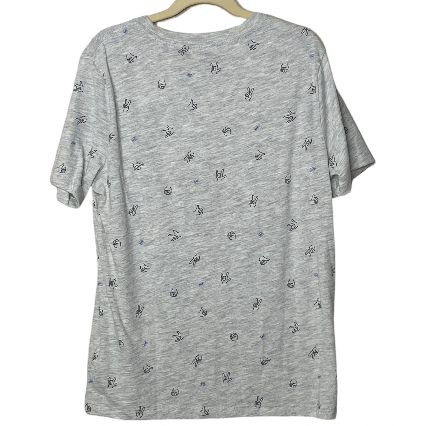 T-Shirt Old Navy Manos Gris-Talla 10