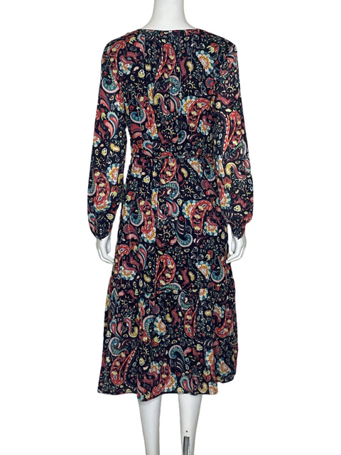 Vestido Loft Estampado Metalizado Negro-Talla M