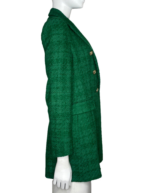 Blazer Zara Tweed Verde - Talla S