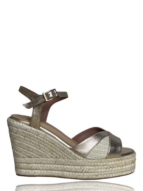 Calzado Alta Raffia Dorado-Talla 36