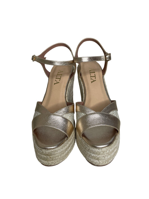 Calzado Alta Raffia Dorado-Talla 36