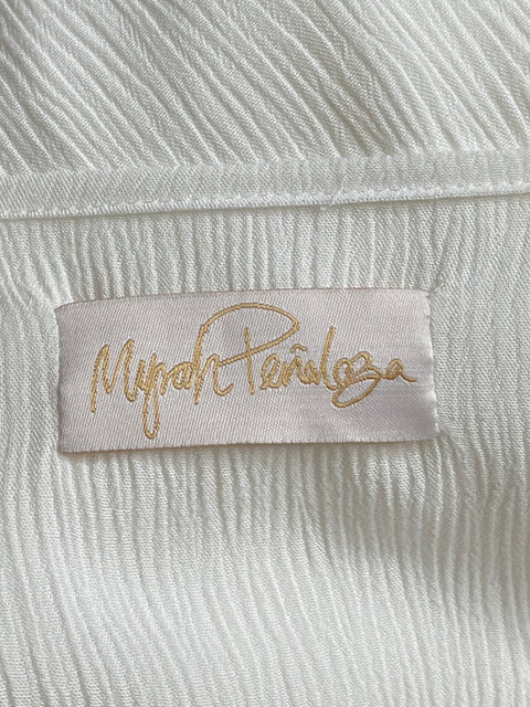 Caftan Myrah Peñaloza Maxi Blanco-Talla U