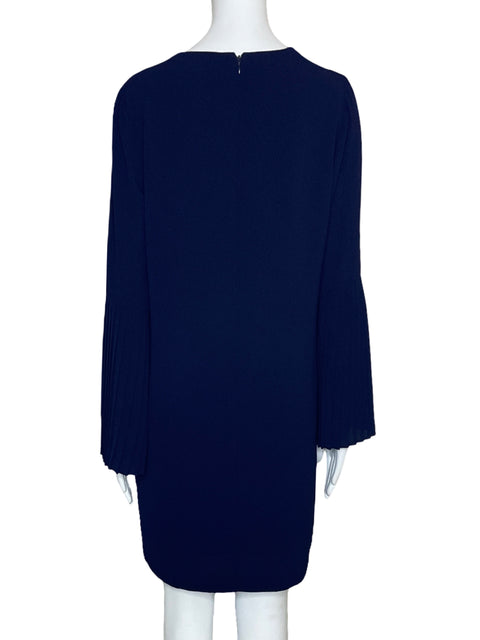 Vestido Maggy London Mangas Plizados Azul-Talla 6