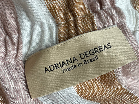 Falda Adriana Degreas Porto Striped Rosado-Talla M
