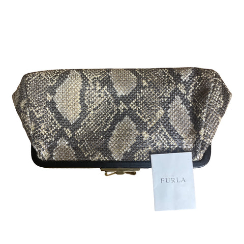 * Clutch Furla Pitton Leather Marrón-Talla S