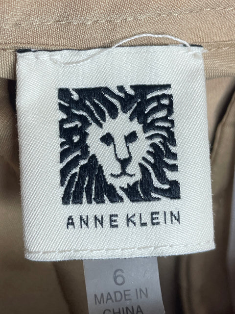Pantalón Anne Klein Straight Beige-Talla 6
