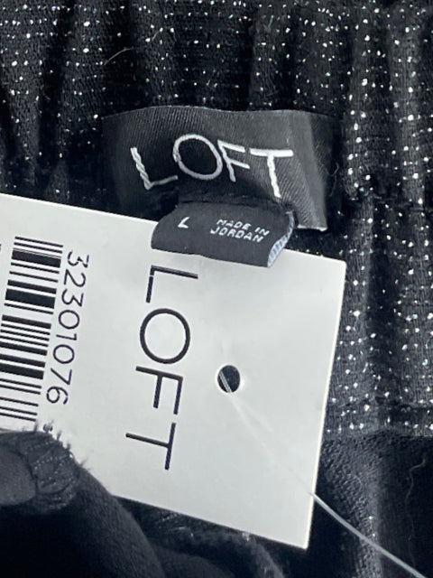 Pantalón Loft Metalizado Negro-Talla L