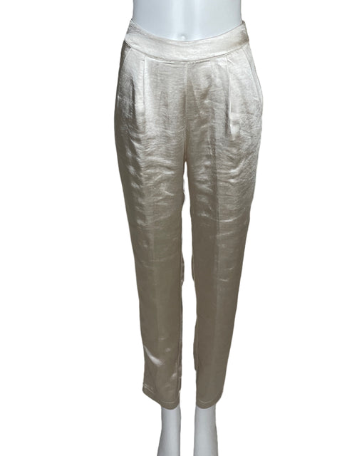 Pantalón Lush Pinzas Bolsillo Beige-Talla S