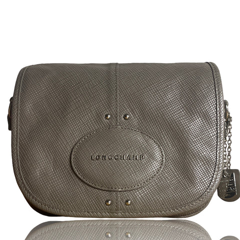 * Bolso Longchamp Quadri Crossbody Gris-Talla S