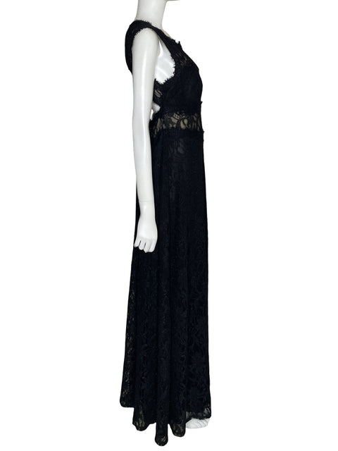 Vestido Juno Maxi Encaje Negro-Talla L
