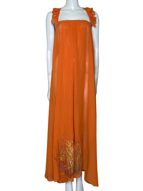 Vestido Paola Cantagalli Fluido Naranja-Talla U