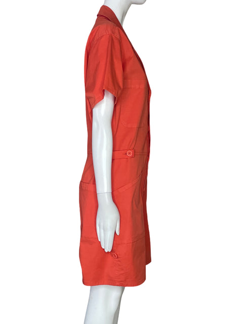Romper Pistola Cargo Botones Naranja-Talla M