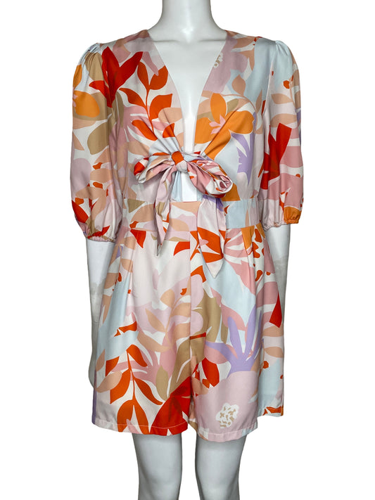 Romper Beulah Estampado Floral Blanco-Talla M